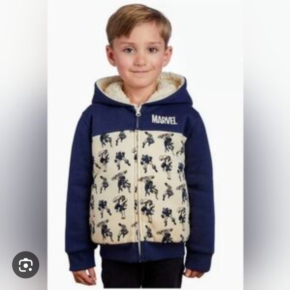 Marvel Kids Blue and Cream Hoodie